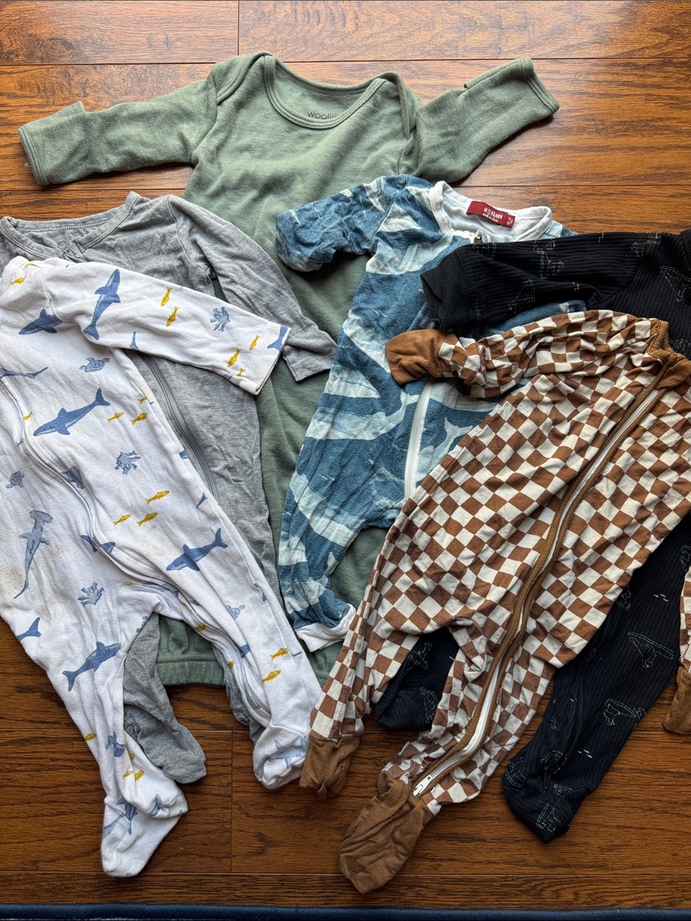 6 piece footie pajama bundle
